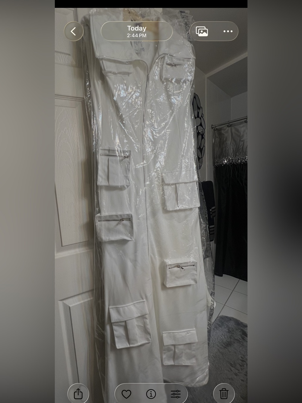 Women’s Brand New White Cargo Pocket Dress - White Dress